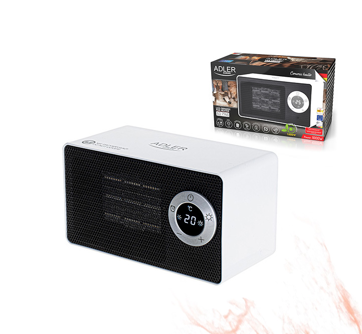 Keramický ventilátor Adler s LCD displejom